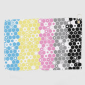 Funky Geometrische Mod Abstracte Polygender Pride  Golfhanddoek (Horizontaal)