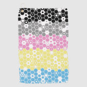 Funky Geometrische Mod Abstracte Polygender Pride  Golfhanddoek (Voorkant)