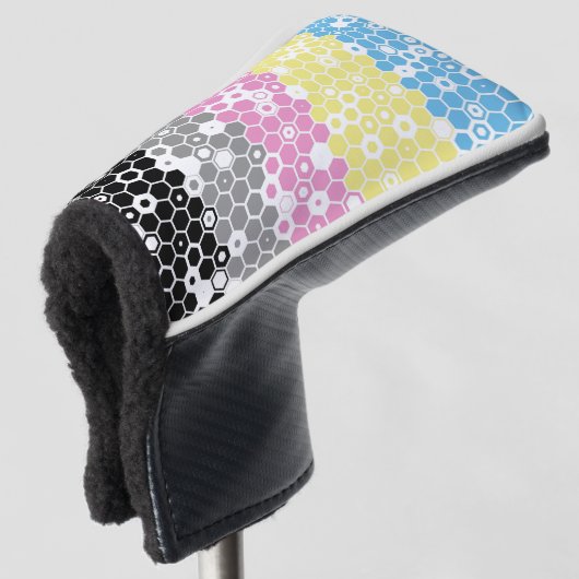 Funky Geometrische Mod Abstracte Polygender Pride Golfheadcover (3/4 voorkant)