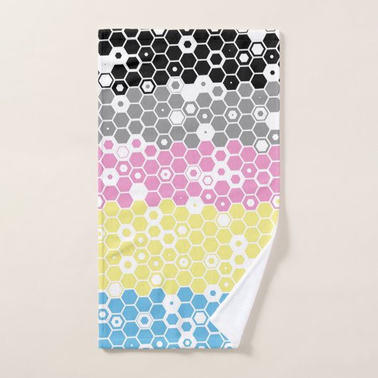 Funky Geometrische Mod Abstracte Polygender Pride Handdoek (Handdoek)