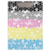 Funky Geometrische Mod Abstracte Polygender Pride Klembord (Voorkant)