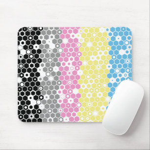 Funky Geometrische Mod Abstracte Polygender Pride Muismat