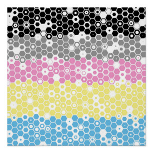 Funky Geometrische Mod Abstracte Polygender Pride Perfect Poster