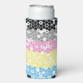 Funky Geometrische Mod Abstracte Polygender Pride  Seltzer Blikjeskoeler (Seltzer Voorkant)