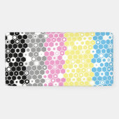 Funky Geometrische Mod Abstracte Polygender Pride  Spandoek (Horizontaal)