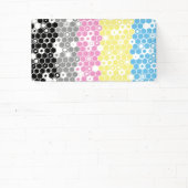 Funky Geometrische Mod Abstracte Polygender Pride  Spandoek (Insitu)