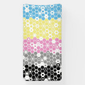 Funky Geometrische Mod Abstracte Polygender Pride  Spandoek (Verticaal)