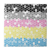 Funky Geometrische Mod Abstracte Polygender Pride Tegeltje (Voorkant)