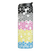 Funky Geometrische Mod Abstracte Polygender Pride Thermosbeker (Gedraaid links)