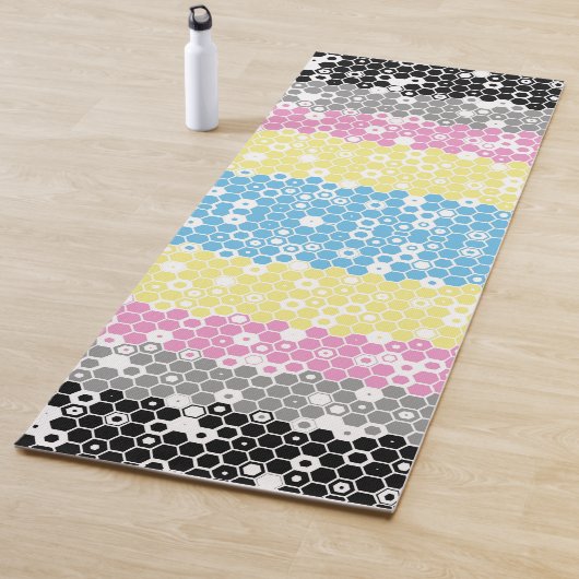 Funky Geometrische Mod Abstracte Polygender Pride Yogamat (In situ)