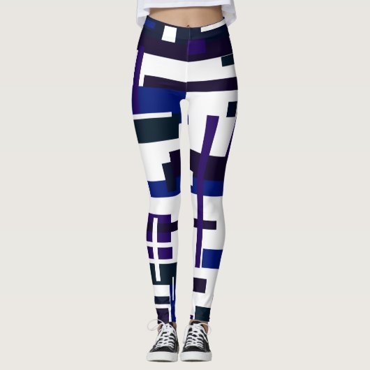Funky Geometry Abstracte Art Fearless Leggings (Voorkant)