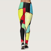 Funky Geometry Abstracte Art Sport Leggings (Achterkant)