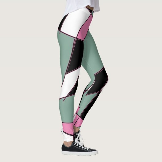 Funky Geometry Abstracte Art Sport Leggings (Rechts)