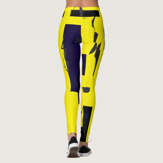 Funky Geometry Abstracte Art Sport Winner Leggings (Achterkant)