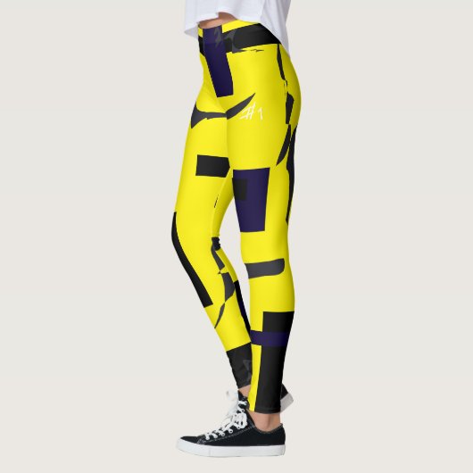 Funky Geometry Abstracte Art Sport Winner Leggings (Links)