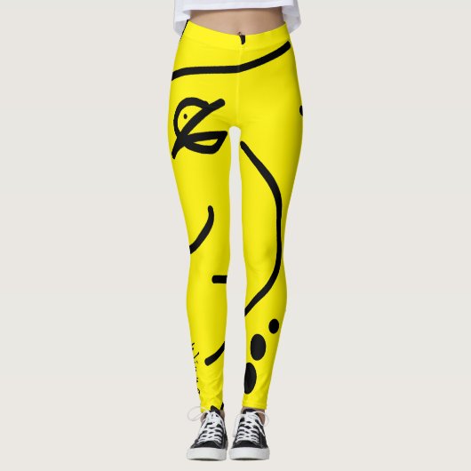 Funky Geometry Abstracte Art Sport Winner Leggings (Voorkant)