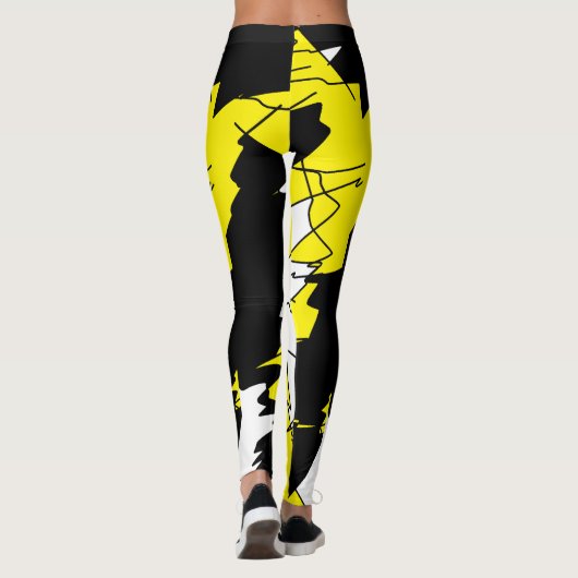 Funky Geometry Abstracte Art Sport Winner Leggings (Achterkant)