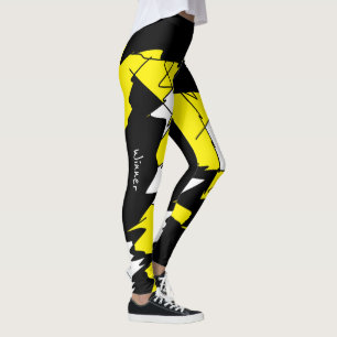 Funky Geometry Abstracte Art Sport Winner Leggings