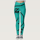 Funky Geometry Abstracte Art Sport Winner Leggings (Voorkant)