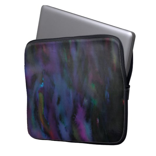 Funky gepersonaliseerde abstracte gladde waterkleu laptop sleeve (Voorkant Links)