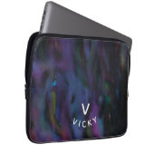 Funky gepersonaliseerde abstracte gladde waterkleu laptop sleeve (Voorkant Rechts)