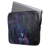 Funky gepersonaliseerde abstracte gladde waterkleu laptop sleeve (Voorkant Links)