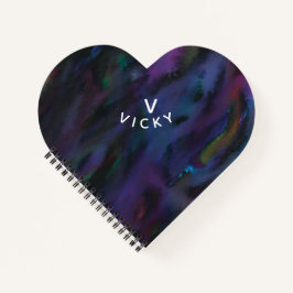 Funky gepersonaliseerde abstracte gladde waterkleu notitieboek