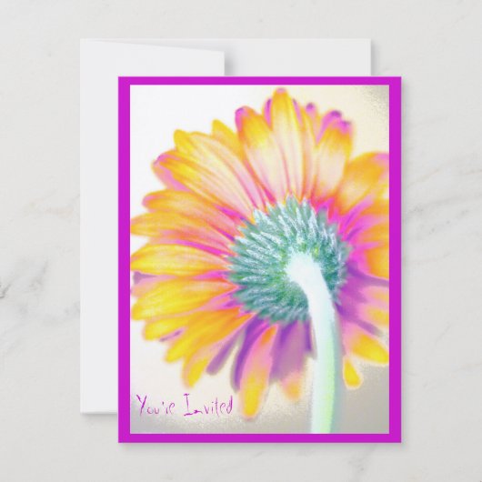 Funky Gerbera Kaart (Voorkant)