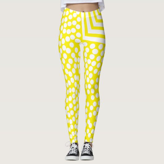 Funky gestippelde streepjes in vet leggings (Voorkant)