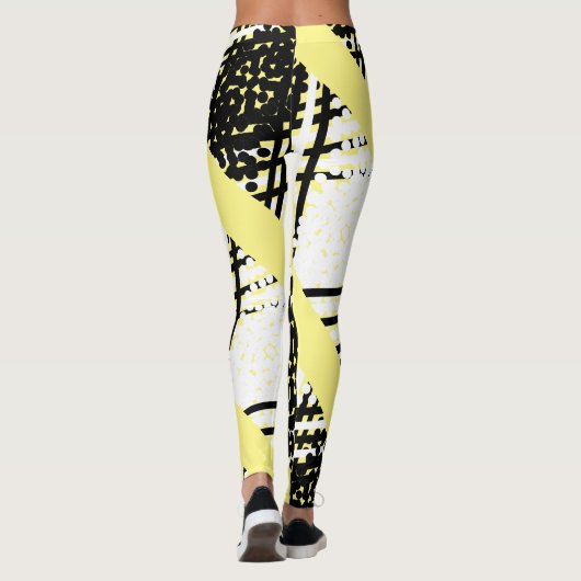Funky gestippelde streepjes in vette legging (Achterkant)