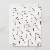 Funky getekend gejuich champagne verlovingsfeest kaart (Achterkant)