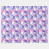 Funky Ghosts Kleurrijke Halloween Fleece Deken (Voorkant (Horizontaal))