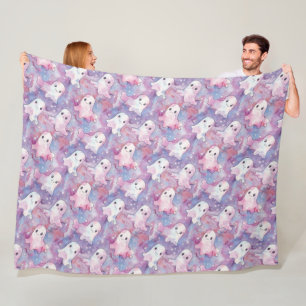 Funky Ghosts Kleurrijke Halloween Fleece Deken