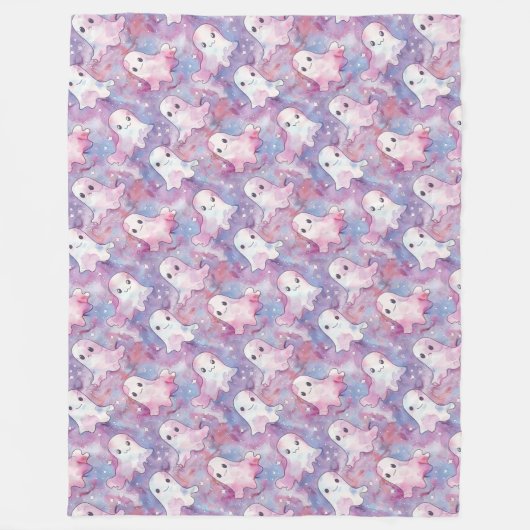 Funky Ghosts Kleurrijke Halloween Fleece Deken (Voorkant)