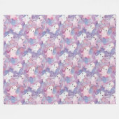 Funky Ghosts Kleurrijke Halloween Fleece Deken (Voorkant (Horizontaal))