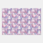 Funky Ghosts Kleurrijke Halloween Inpakpapier Vel (Voorkant)