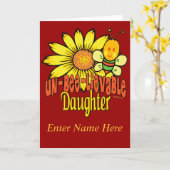 Funky Giften voor Dochters Kaart (Gele Bloem)