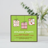 Funky Gifts Holiday Grab Bag Party Uitnodiging (Staand voorkant)