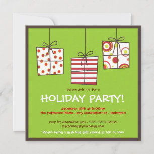 Funky Gifts Holiday Grab Bag Party Uitnodiging