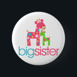 Funky Giraffe Big Sister Tshirt Ronde Button 5,7 Cm<br><div class="desc">Is er een speciale grote zus om in de familie te zijn? Dit schattige Funky Giraffe Big Sister t-shirt is zeker een genoegen. Maakt een geweldig sibling cadeau!</div>