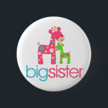 Funky Giraffe Big Sister Tshirt Ronde Button 5,7 Cm<br><div class="desc">Is er een speciale grote zus om in de familie te zijn? Dit schattige Funky Giraffe Big Sister t-shirt is zeker een genoegen. Maakt een geweldig sibling cadeau!</div>