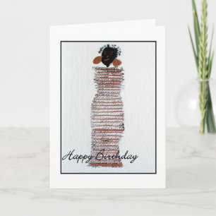 Funky Girl Happy Birthday Wenskaart Kaart