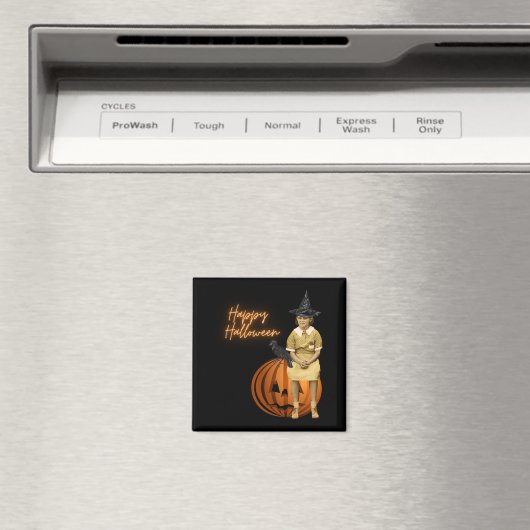 Funky  Girl Witch Halloween Magneet (Insitu (Vaatwasser))