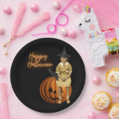 Funky  Girl Witch Halloween Papieren Bordje (Feest)
