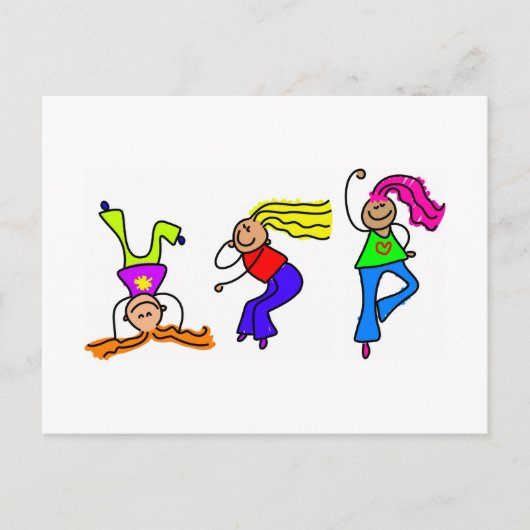 Funky Girls Briefkaart (Voorkant)