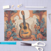 Funky Gitaar Decoupage Tissuepapier (Craft)