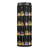 Funky gitaar patroon voeg naam toe thermosbeker (Achterkant)