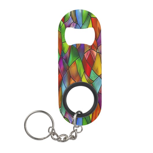 Funky Glas in lood Charm Mini Flessenopener (Voorkant)