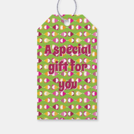 Funky Gnome Gift Label Cadeaulabel (Voorkant)