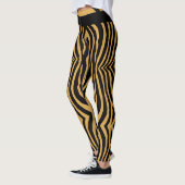 FUNKY GOLD & BLACK ANIMAL PRINT STREEPPATROON LEGGINGS (Links)